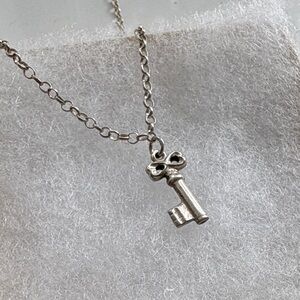 Sterling Silver Key Pendant Necklace